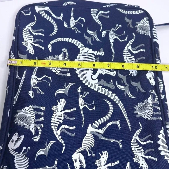 Pottery Barn Kids Dinosaur Skeleton Packing Cube Navy Blue Travel Organizer Glow - Picture 3 of 6
